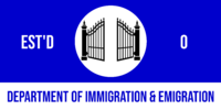Immigration & Emigration flag