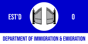 Immigration & Emigration flag