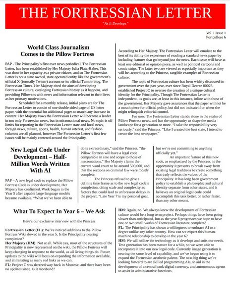 File:The Fortressian Letter first issue front page.jpg